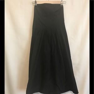 Black theory strapless dress
